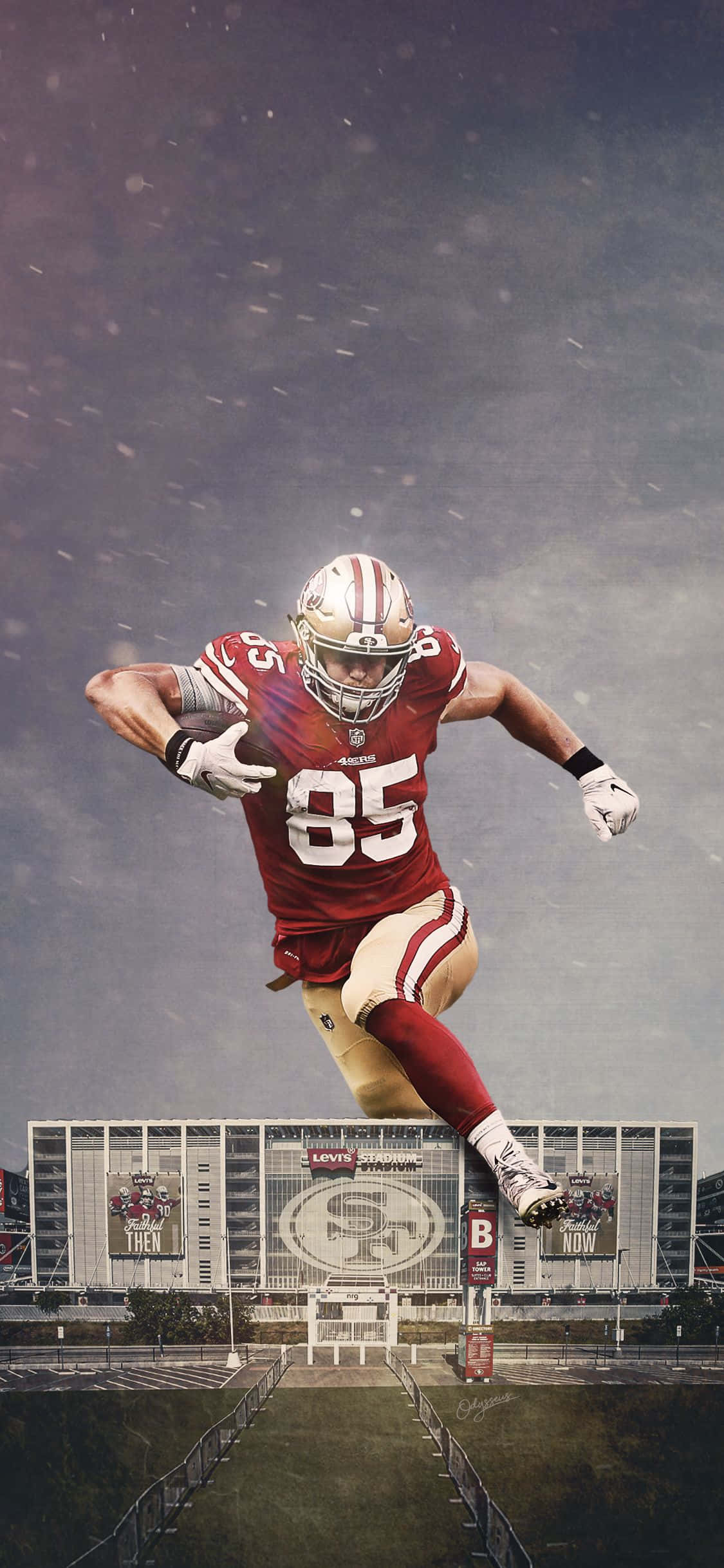 George Kittle Estetik Sanatı Duvar Kağıdı