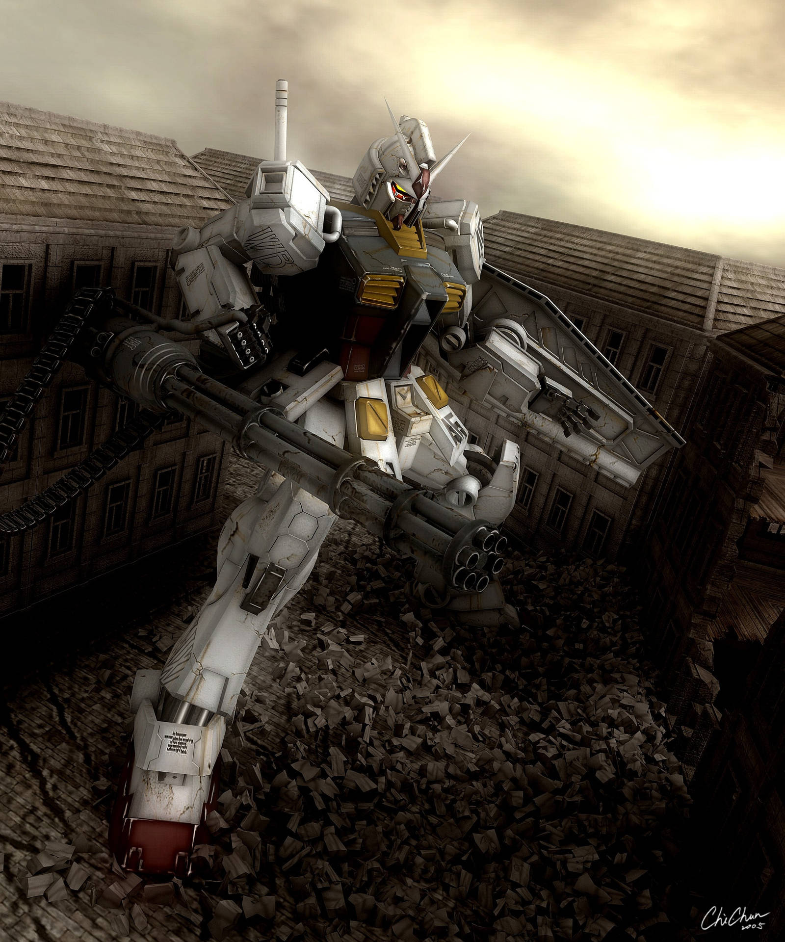 Gerçekçi Görünümlü Mobile Suit Gundam — Gundam GIF Duvar Kağıdı