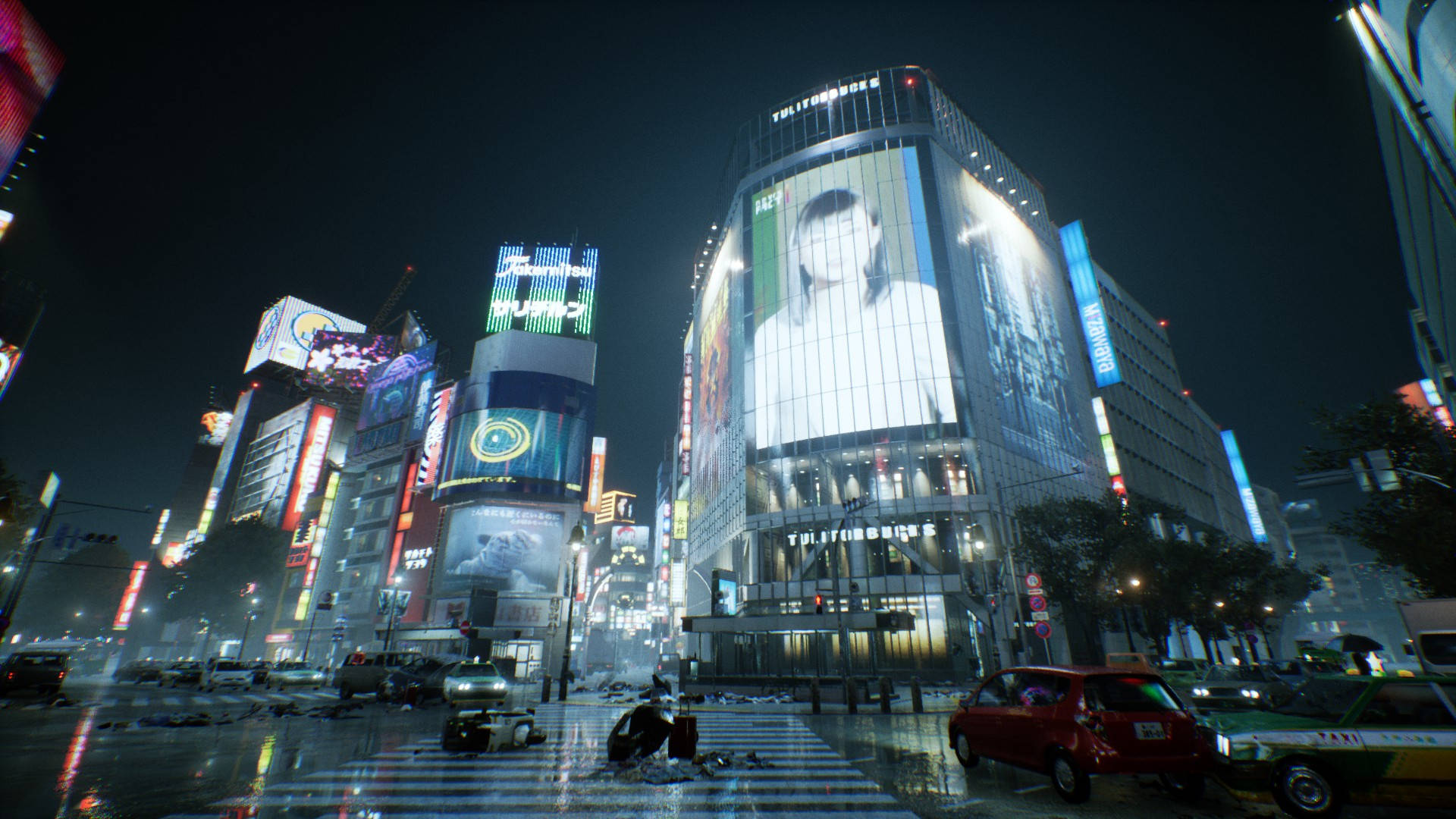 Ghostwire Tokyo Shibuya Yaya Geçidi Duvar Kağıdı