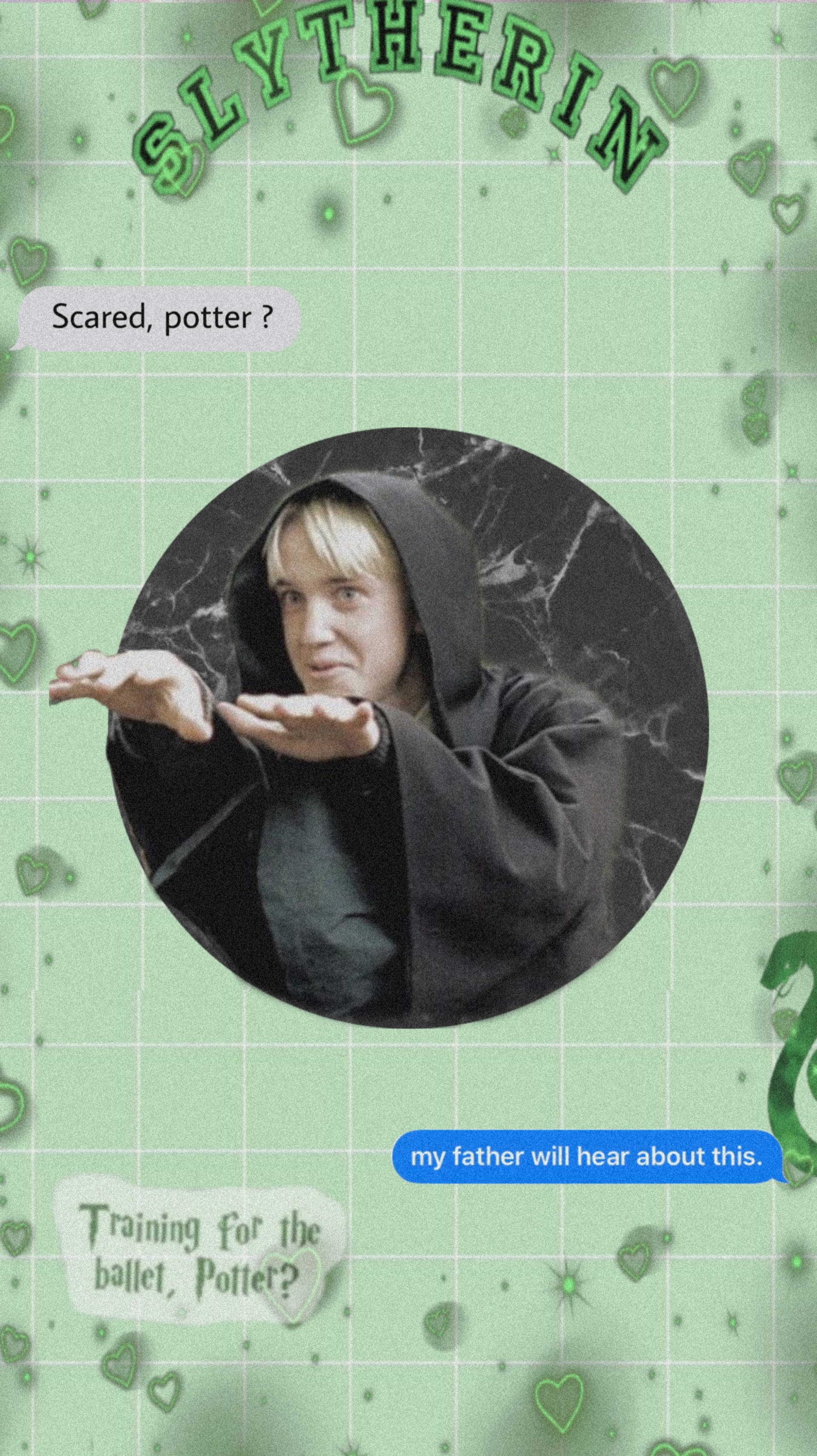 Gingham Estetik Draco Malfoy Duvar Kağıdı
