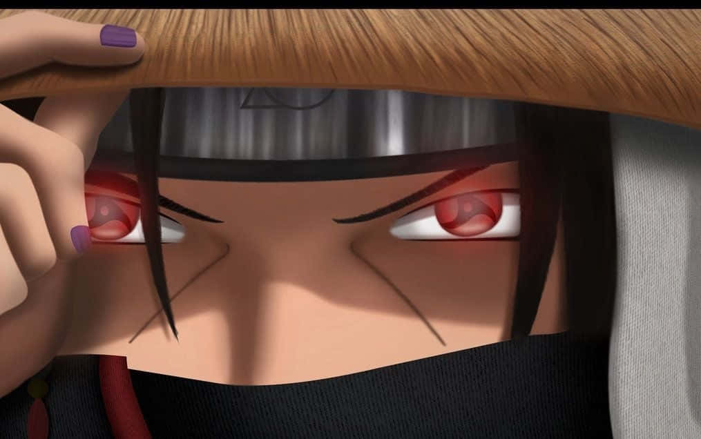 Gizemli Itachi Uchiha, ay ışığının parıltısında kendinden emin bir şekilde duruyor. Duvar Kağıdı