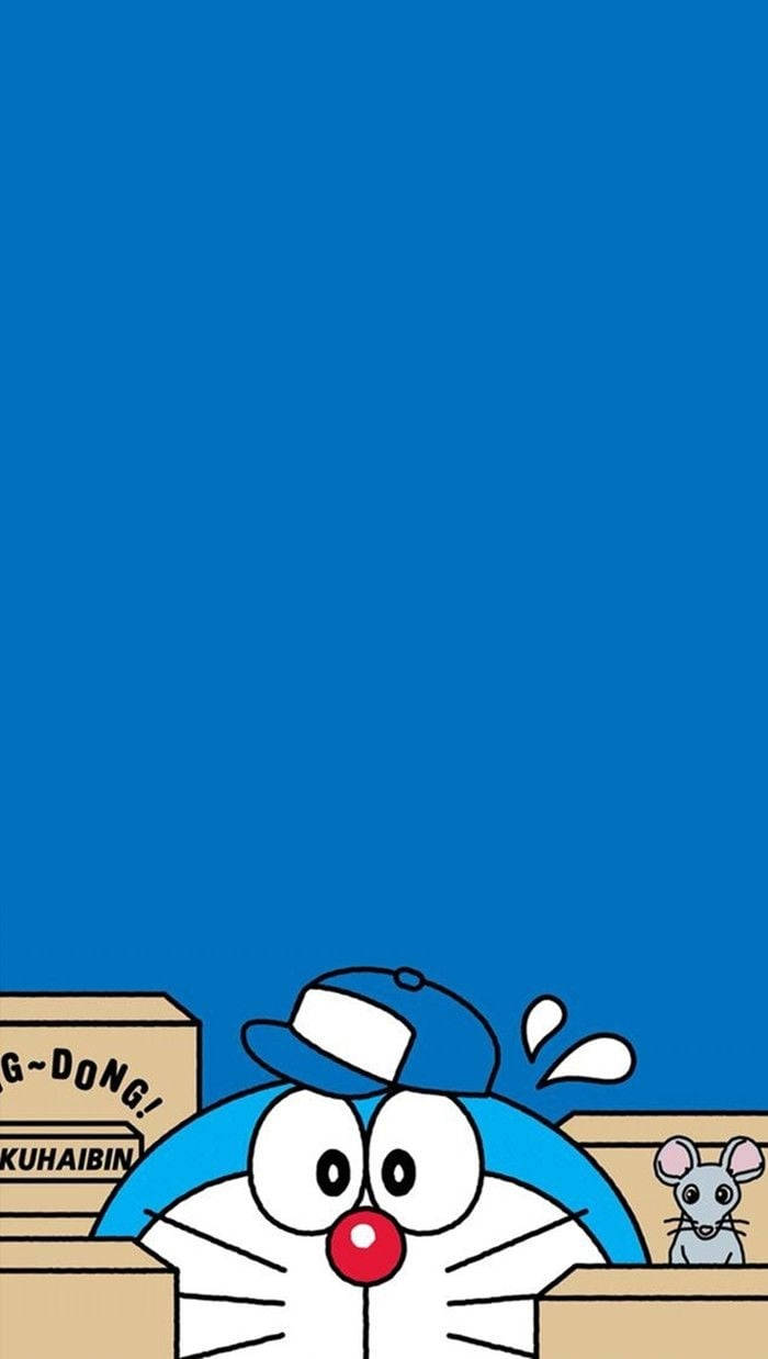 Gizlenen Doraemon iPhone Grafik Sanatı Duvar Kağıdı