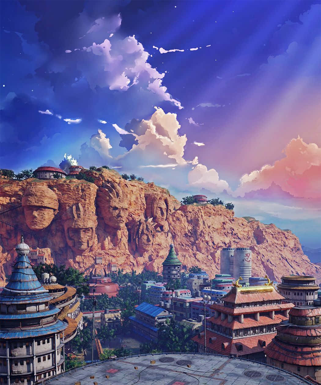 Gizli Yaprak Köyü Konohagakure Hokage Kayası Duvar Kağıdı