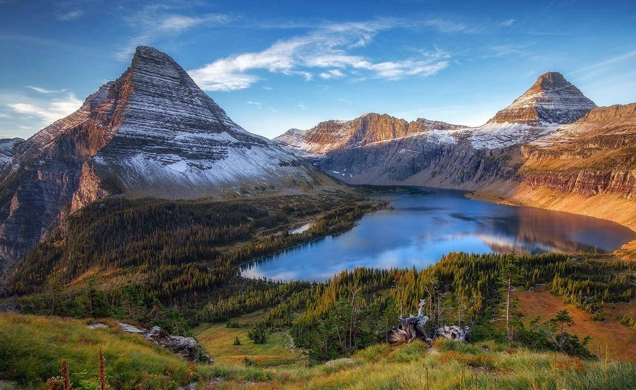 Glacier National Park Dağ Gölü Duvar Kağıdı