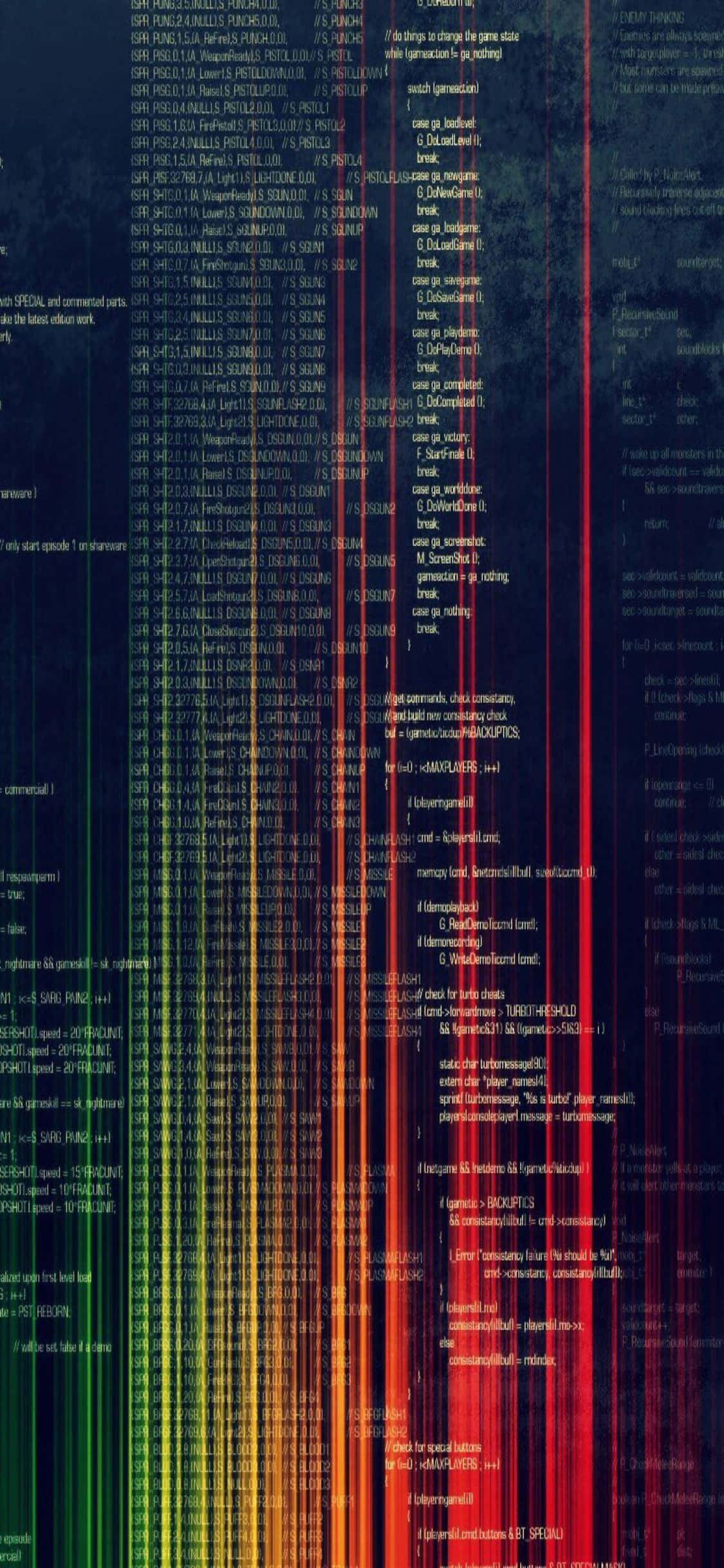 Glitch'te iPhone Xs Programlama Arka Planı Duvar Kağıdı