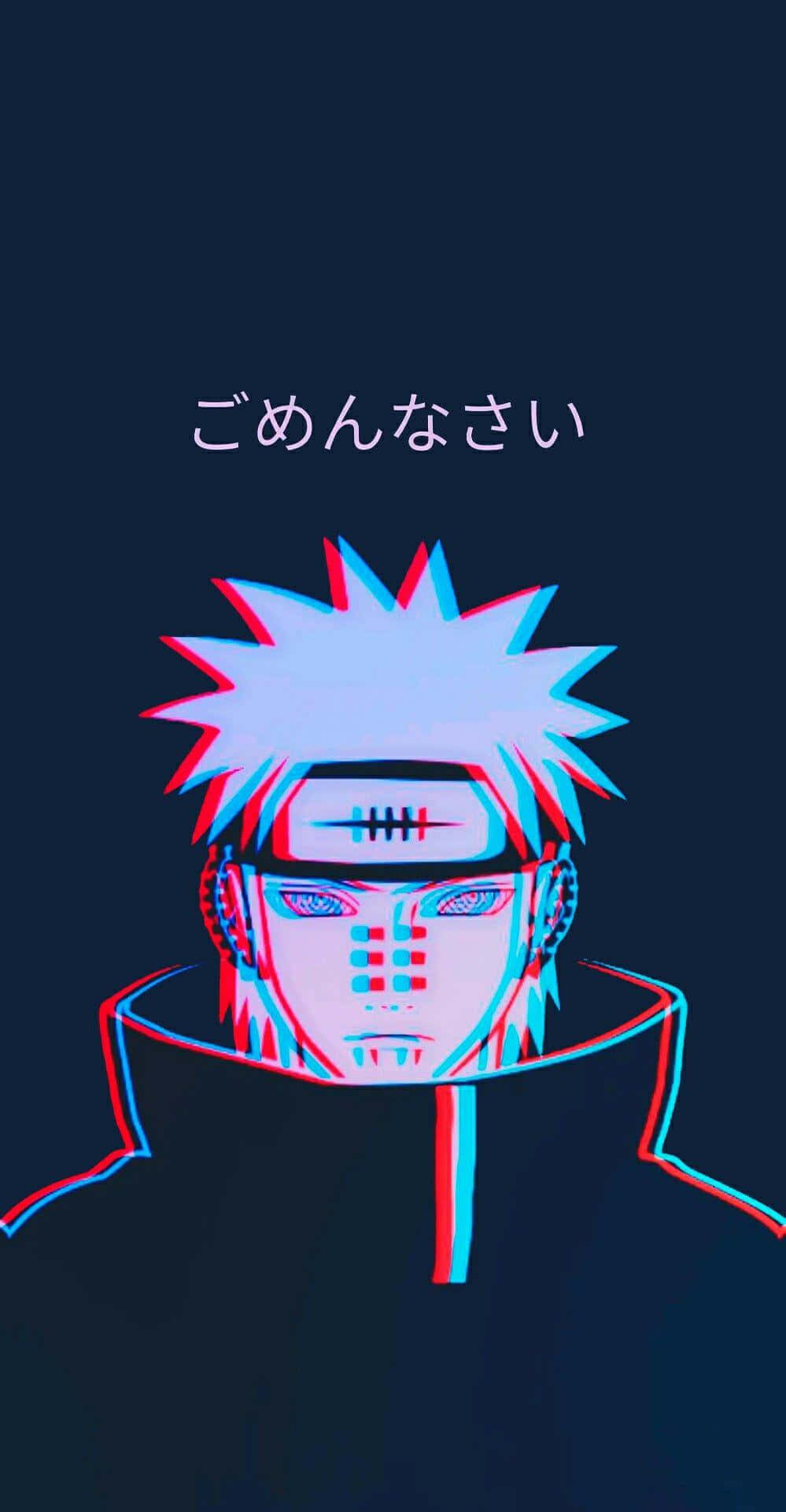 Glitchli Nagato Naruto Estetik Telefon Duvar Kağıdı