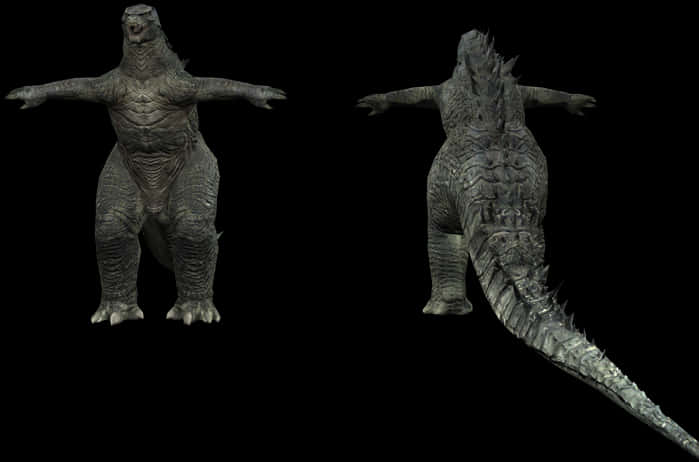 Godzilla 3D Model Karşılaştırması Duvar Kağıdı