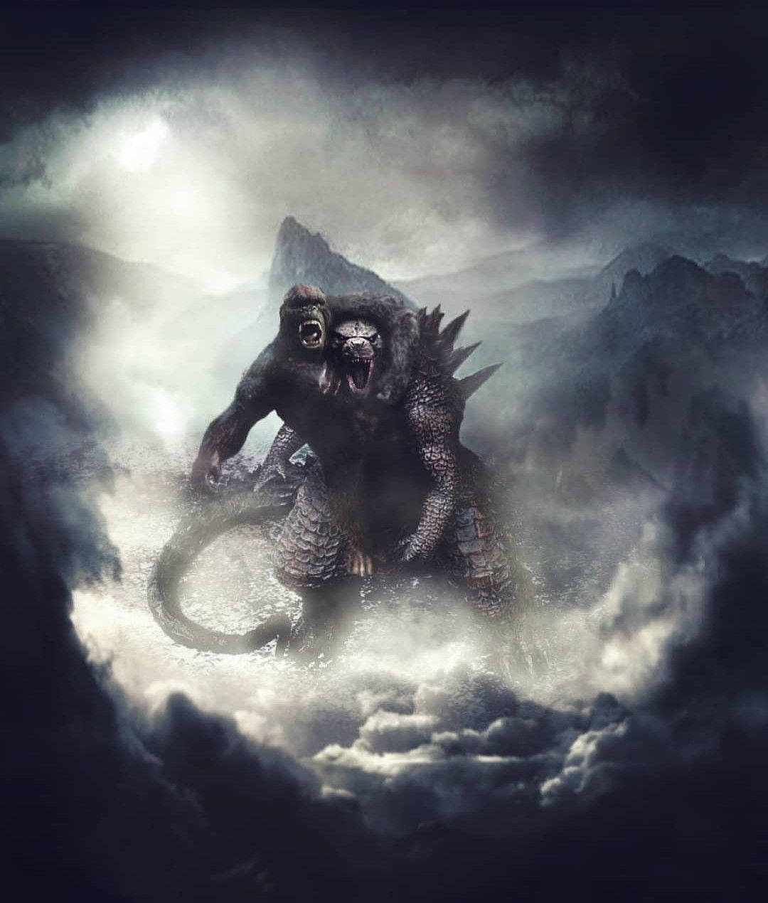 Godzilla ve Kong'un Destansı Düellosu Duvar Kağıdı