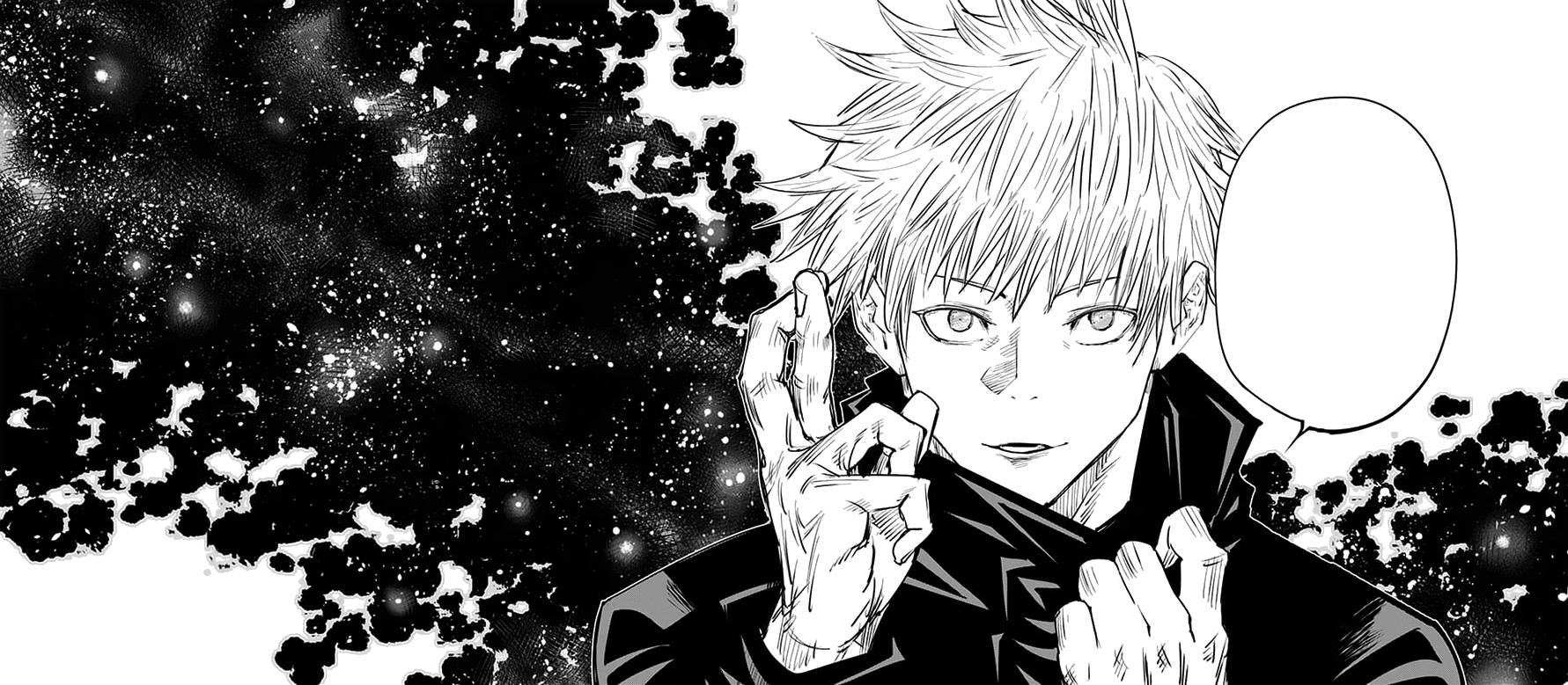 Gojo Satoru Siyah Beyaz Manga Paneli Duvar Kağıdı