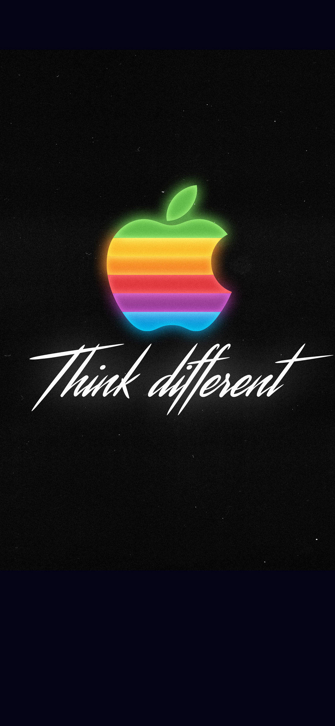 Gökkuşağı Apple Logosu iPhone Xs Duvar Kağıdı