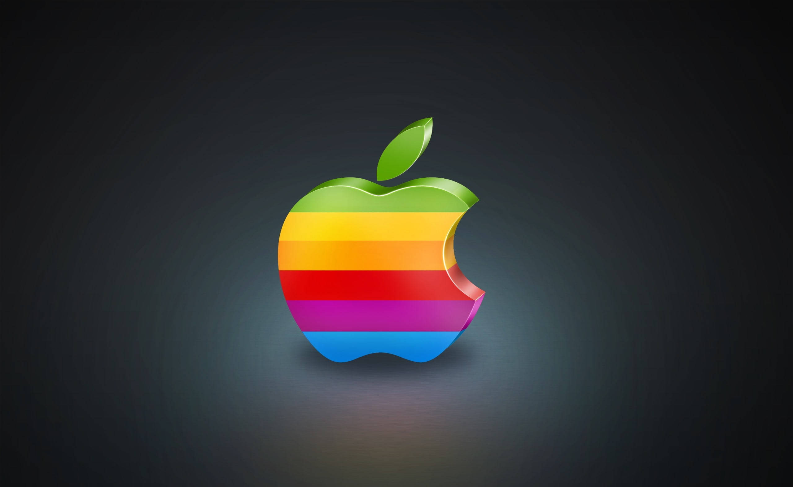 Gökkuşağı Elma Logolu MacBook Air Duvar Kağıdı