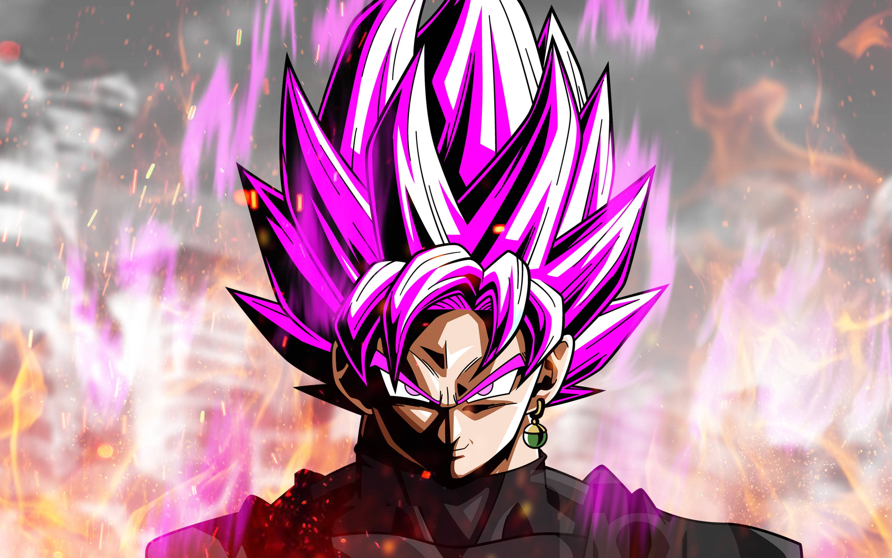 Goku Black PFP Mor Saç Süper Saiyan Duvar Kağıdı