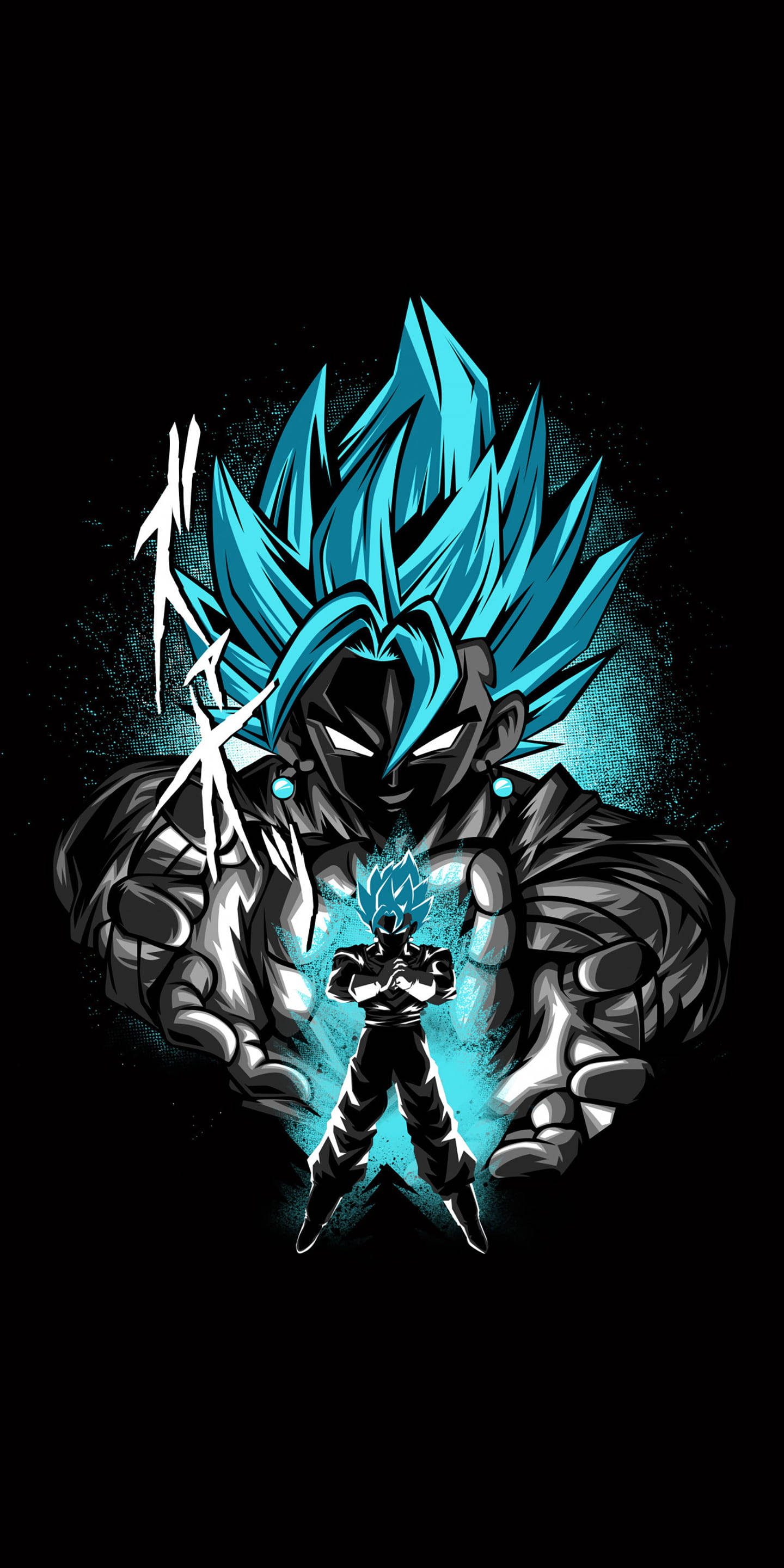 Goku Black PFP Mavi Aura Duvar Kağıdı