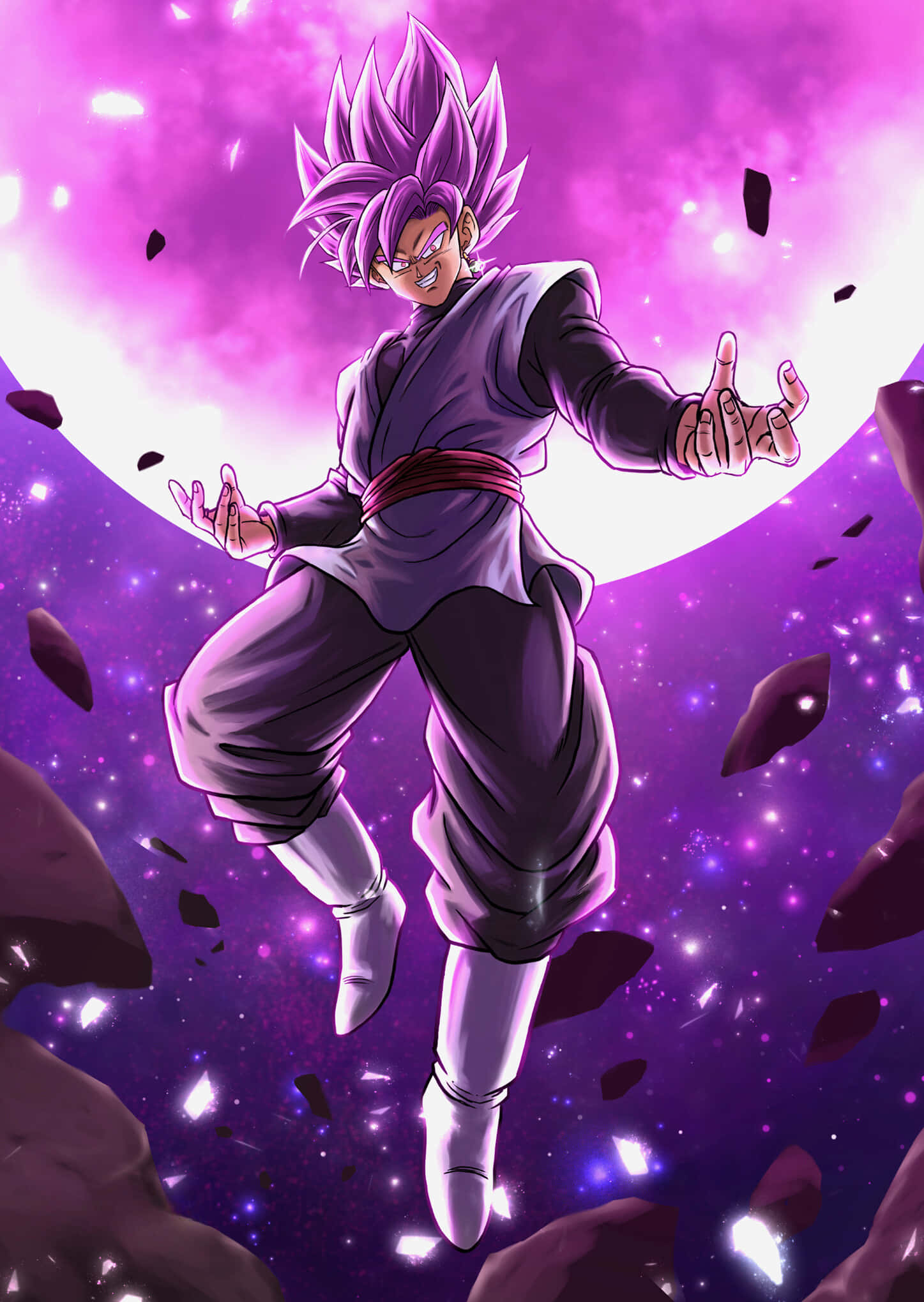 Goku Black, Super Saiyan Rosé formunda savaşa hazırlanıyor Duvar Kağıdı
