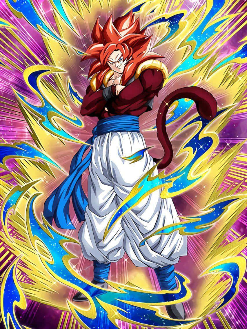Goku Kollarını Kavuşturmuş Süper Saiyan 4 Duvar Kağıdı