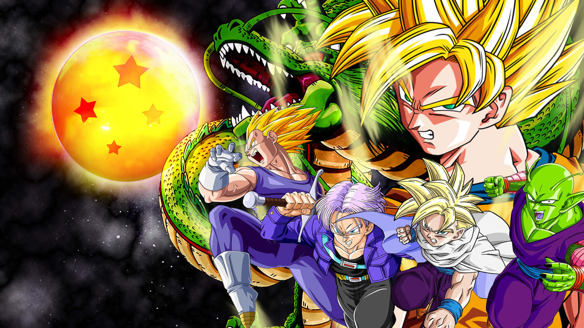 Goku'nun Dragon Ball Z'den Yoğun Savaş Pozu Duvar Kağıdı