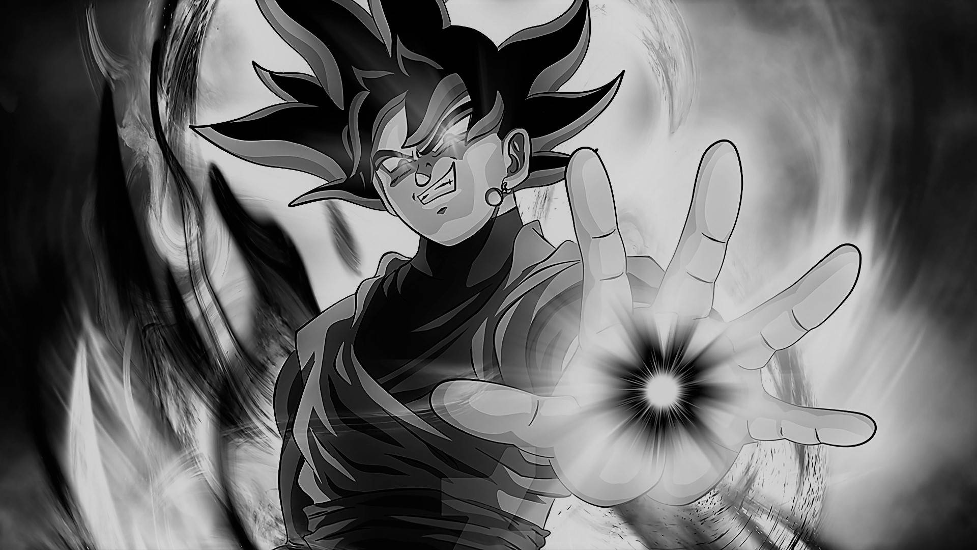 Goku Siyah Beyaz Yetenek Duvar Kağıdı