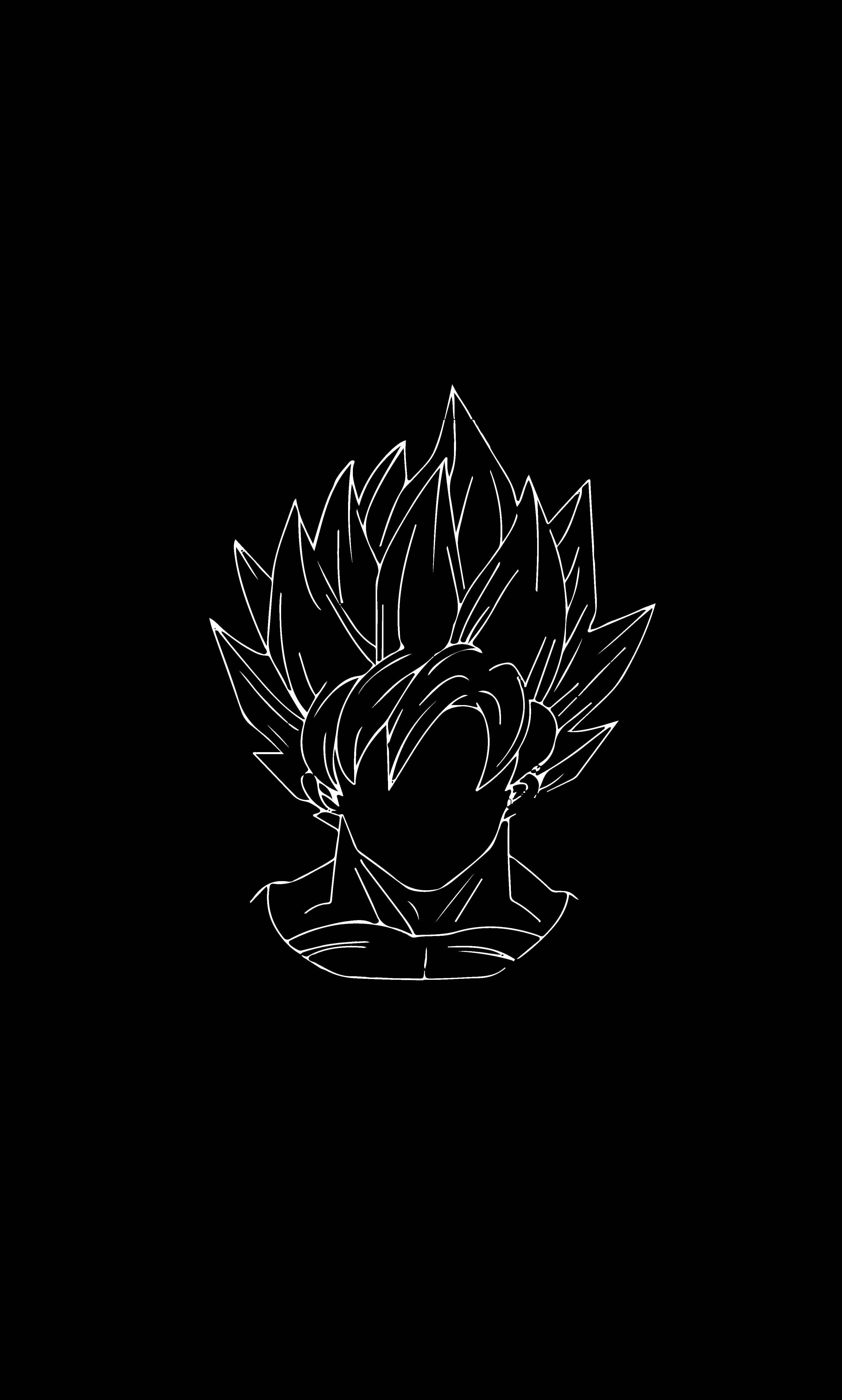 Goku Stencil Çizimi 8K Telefon Duvar Kağıdı