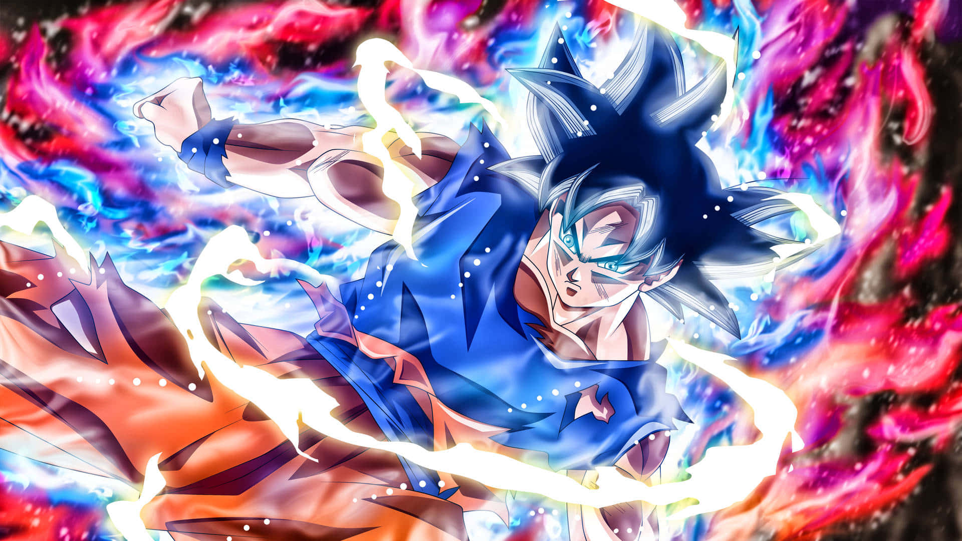Goku, Ultra Instinct gücünü serbest bırakıyor! Duvar Kağıdı