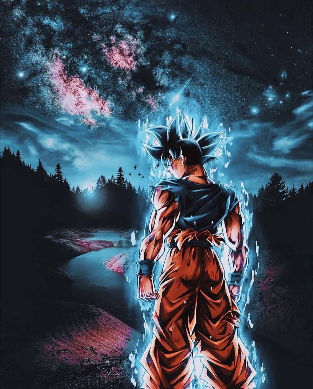 Goku Ultra Instinct'e Dönüşüyor Duvar Kağıdı