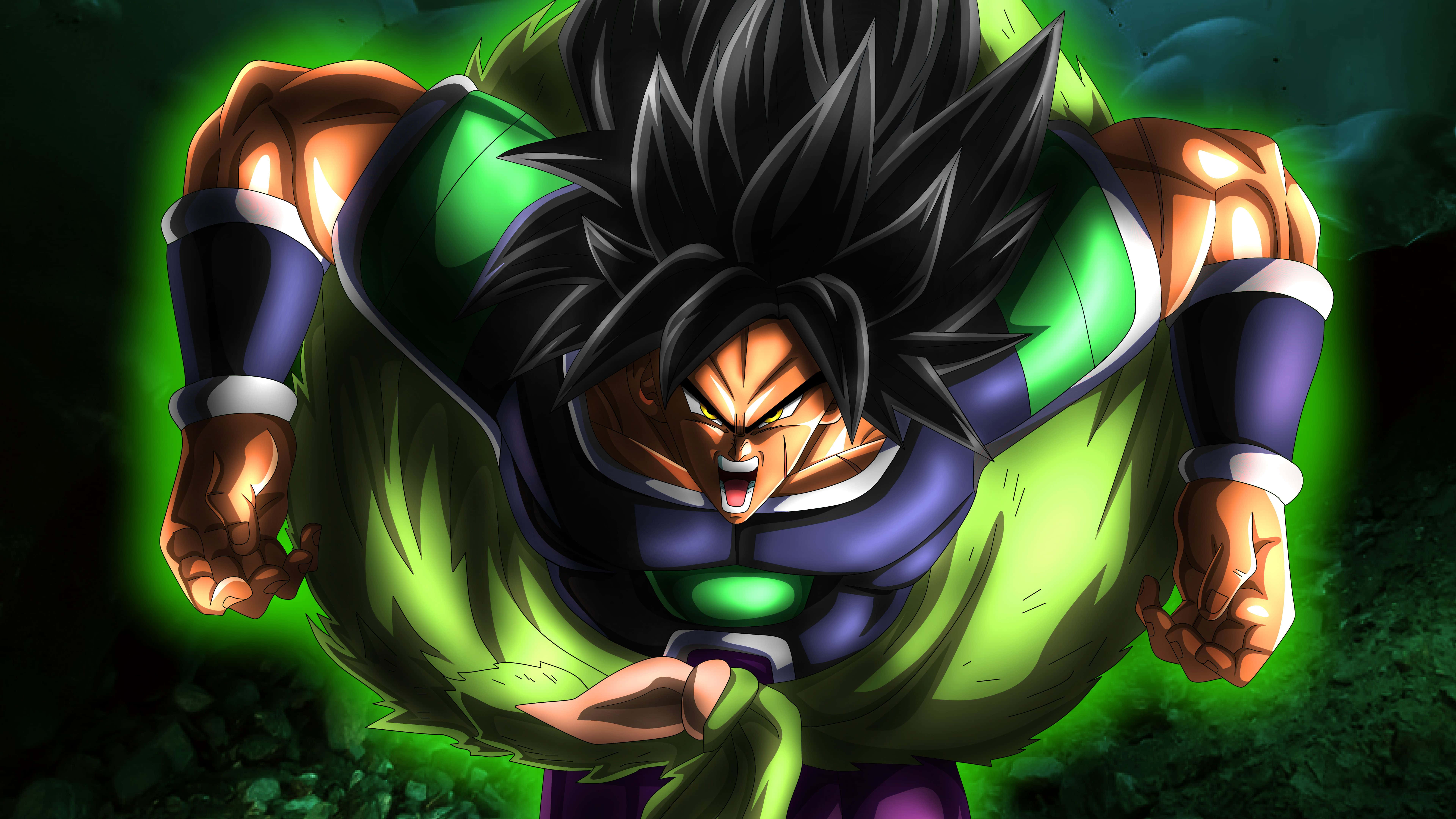 Goku ve Broly arasındaki uzun zamandır beklenen savaş Dragon Ball Super Broly'de başlıyor Duvar Kağıdı