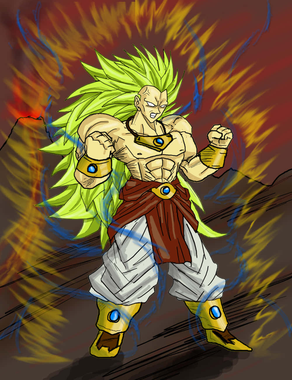 Goku ve Broly'nin Destansı Savaşına Katılın! Duvar Kağıdı