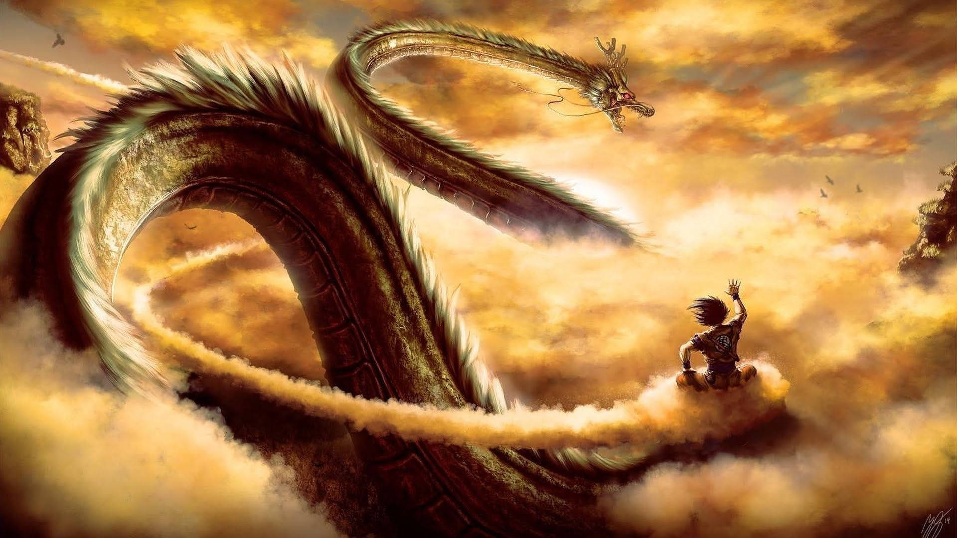 Goku ve Shenron Japon Ejderhası PC Duvar Kağıdı