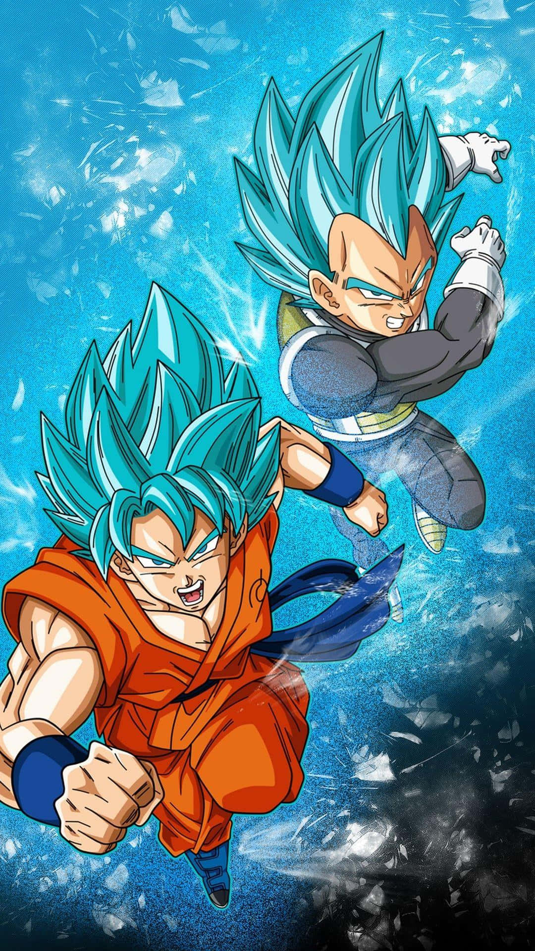 Goku ve Vegeta Dragon Ball Z Mavi Saiyan Duvar Kağıdı