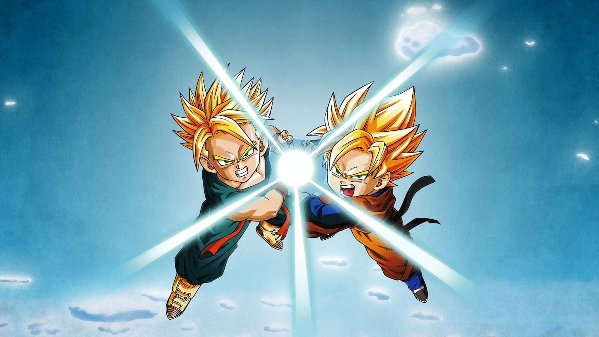 Goku ve Vegeta'nın Dragon Ball Z'deki Çetin Savaşı Duvar Kağıdı