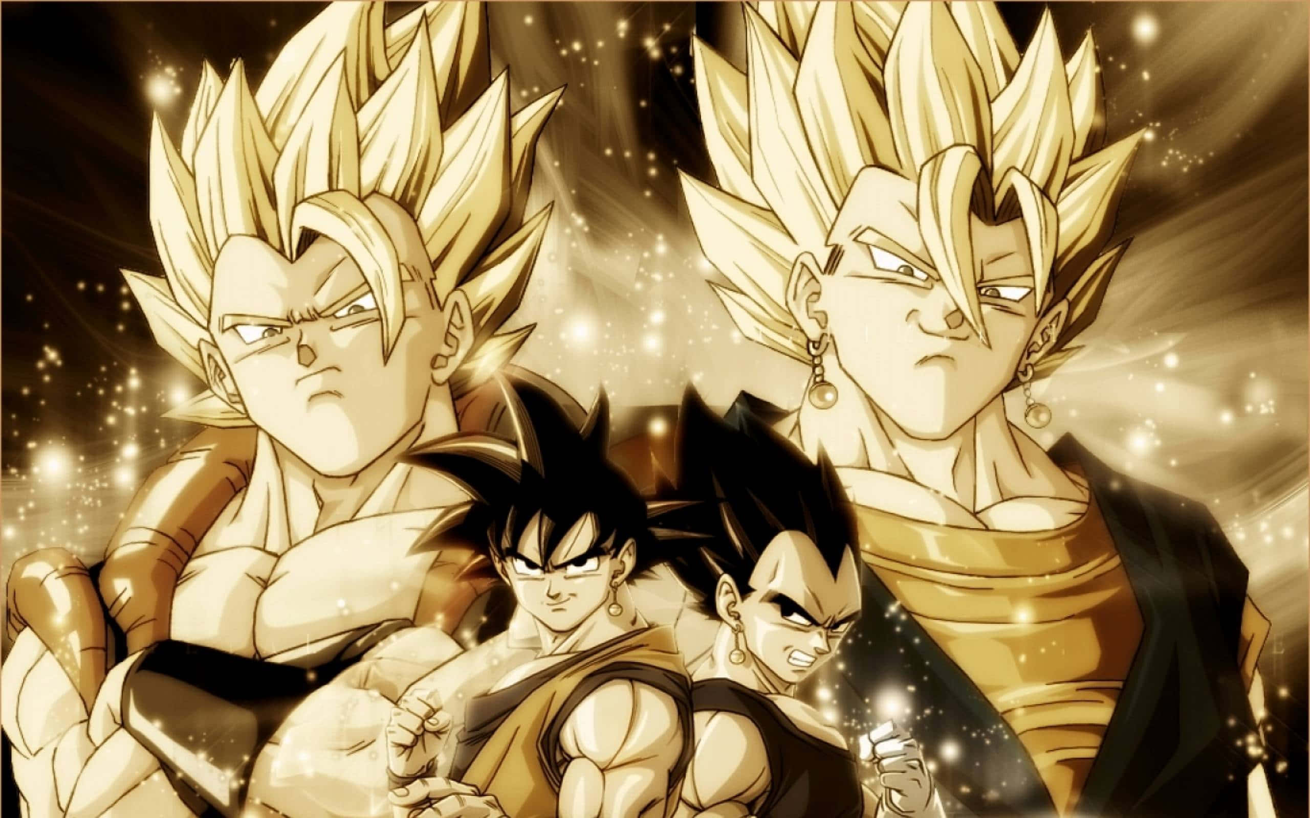 Goku ve Vegeta'nın Dragon Ball Z'deki Yoğun Savaşı Duvar Kağıdı