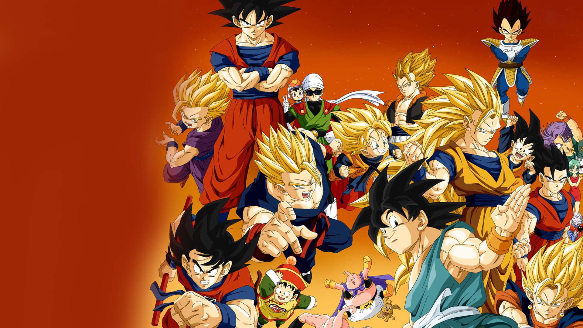 Goku, Yıkım Tanrısı Beerus ile Dragon Ball Super'de savaşıyor Duvar Kağıdı