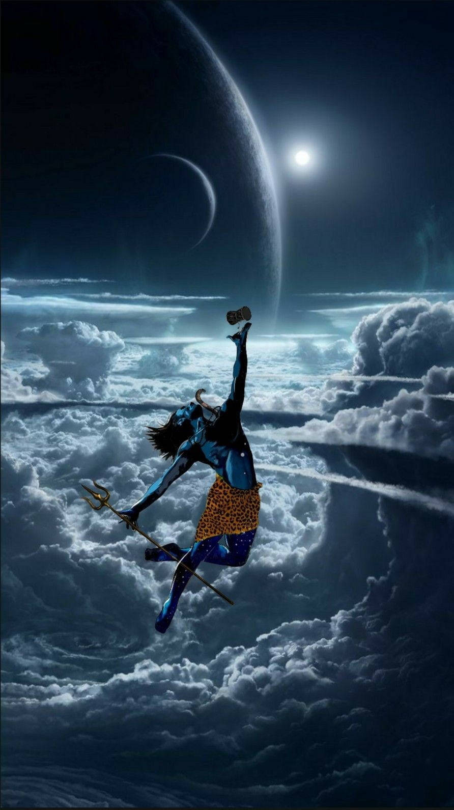 Gökyüzünde Mahadev Rudra Avatarı Duvar Kağıdı