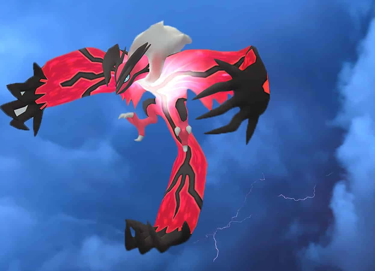 Gökyüzünde Parıldayan Yveltal Pokemon Duvar Kağıdı