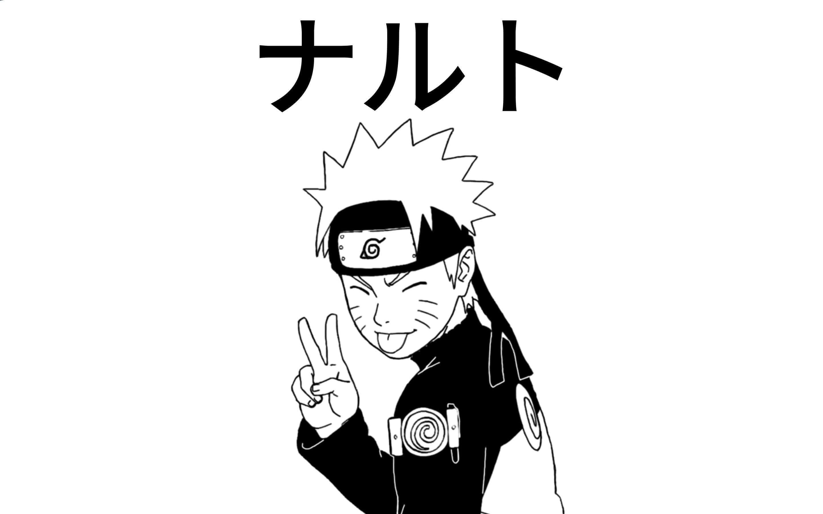 Goofy Naruto Beyaz Duvar Kağıdı