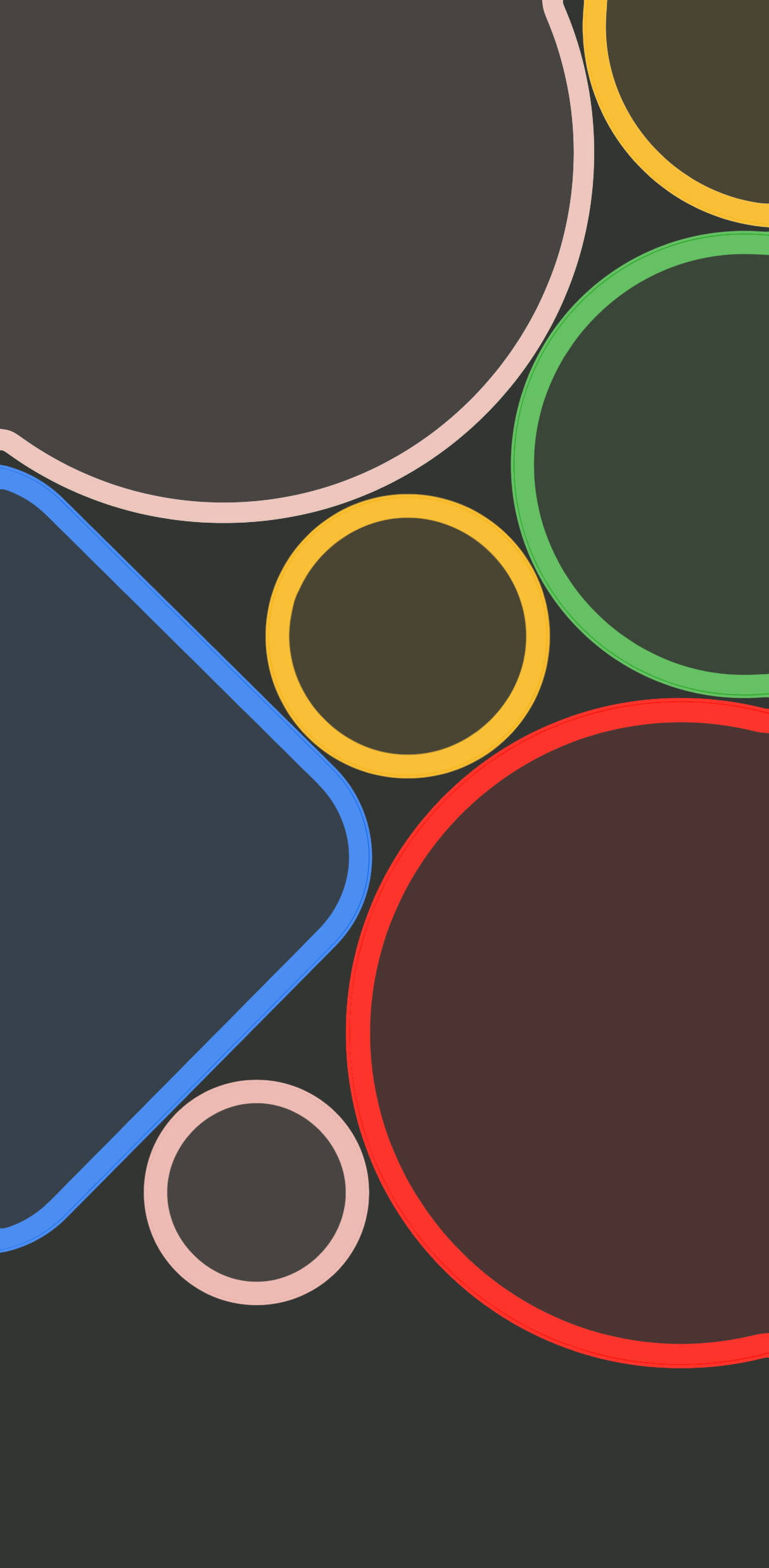 Google Pixel 4 Karanlık Mod Geometrik Duvar Kağıdı