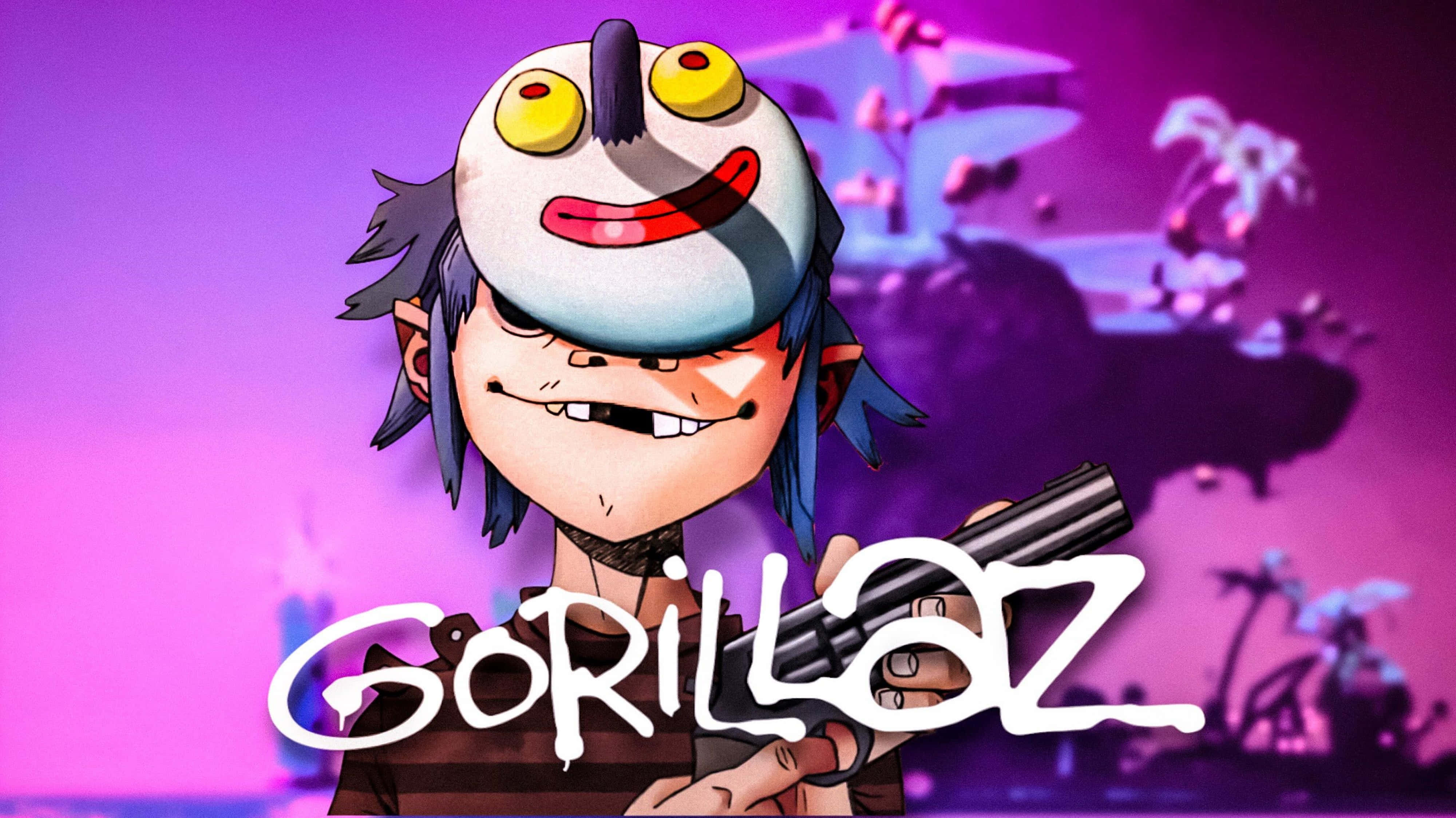 Gorillaz 4K Mor Estetik Duvar Kağıdı