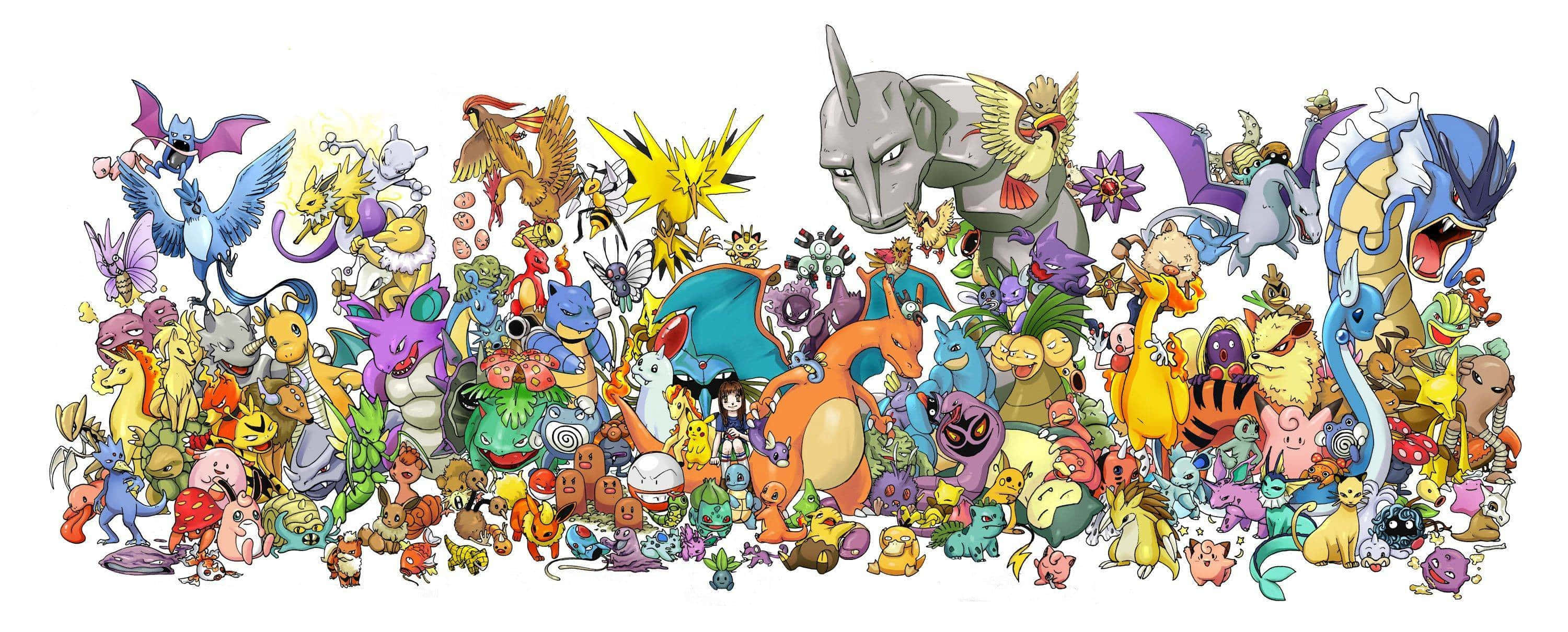 Görkemli Birinci Nesil Pokemon Arka Planı Duvar Kağıdı