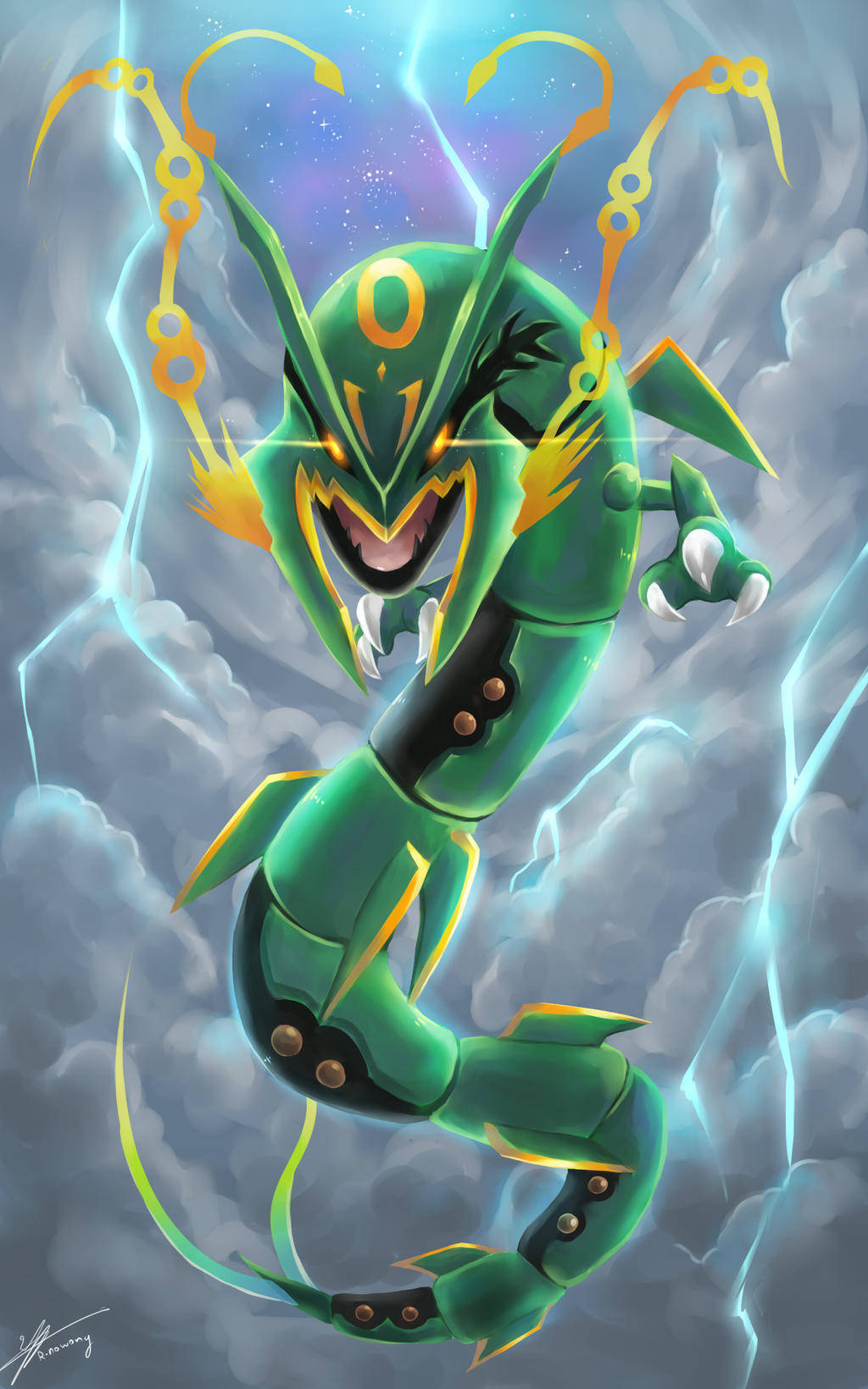 Görkemli Rayquaza Duvar Kağıdı