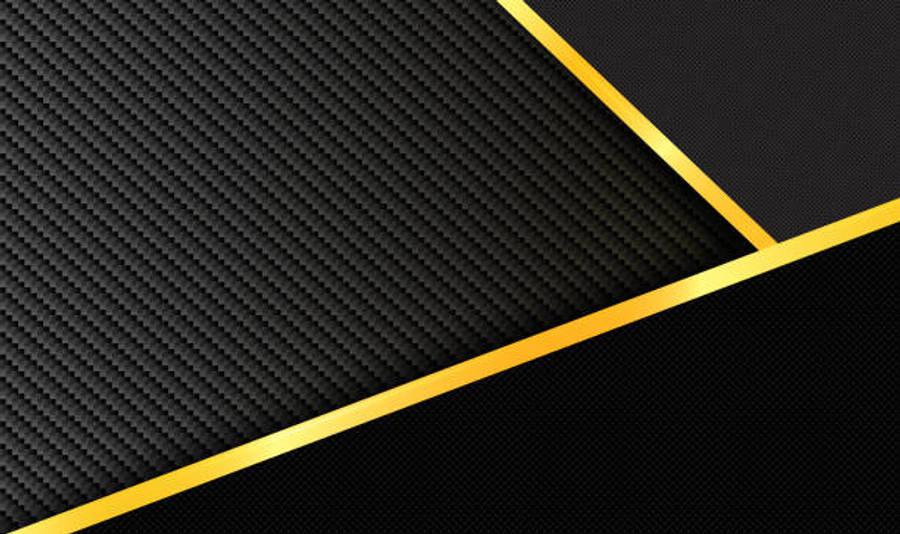 Görkemli Siyah Altın Karbon Fiber Doku 4K Çözünürlükte Duvar Kağıdı