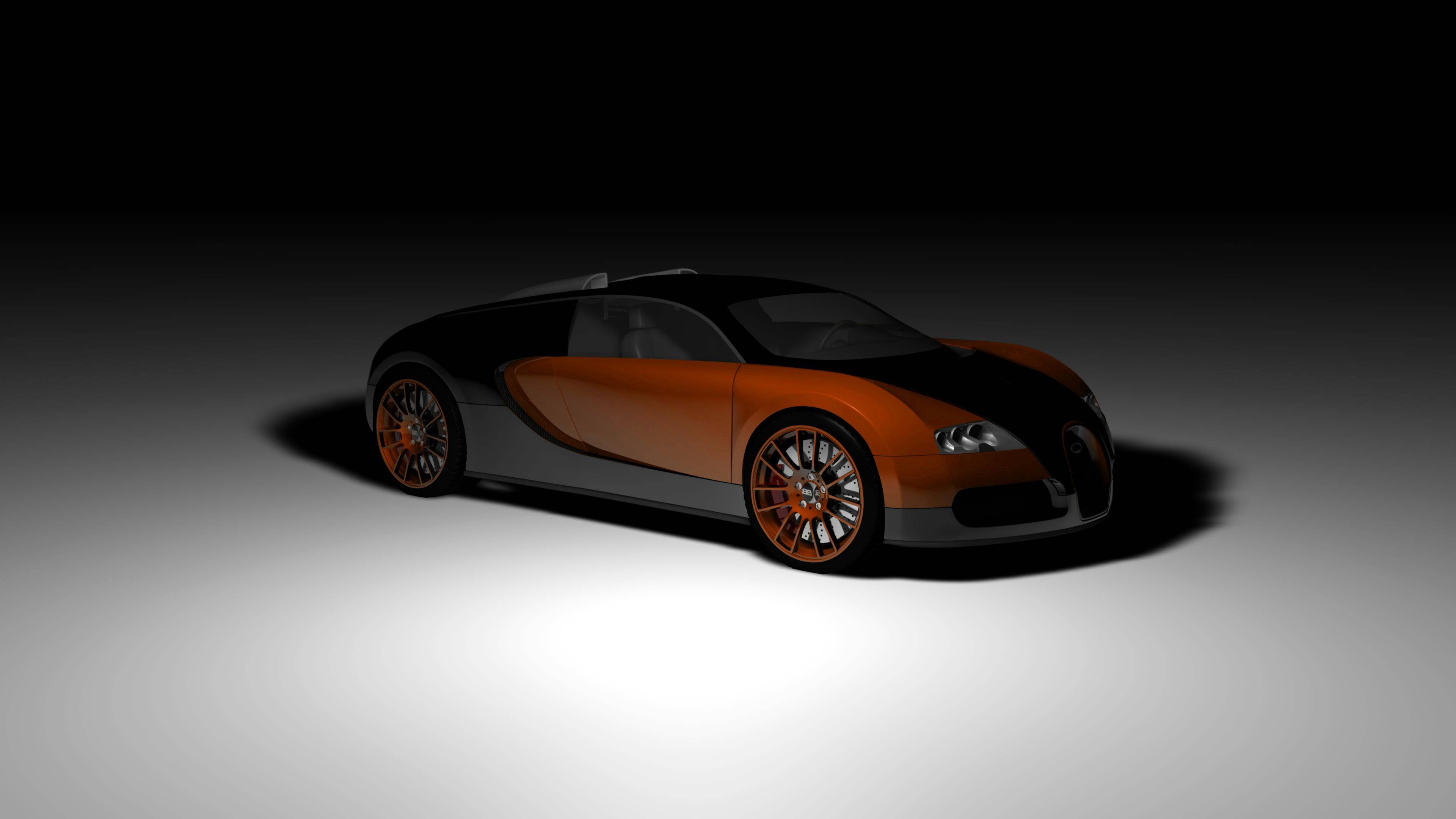 Görkemli Turuncu Bugatti Veyron Serbest Duvar Kağıdı