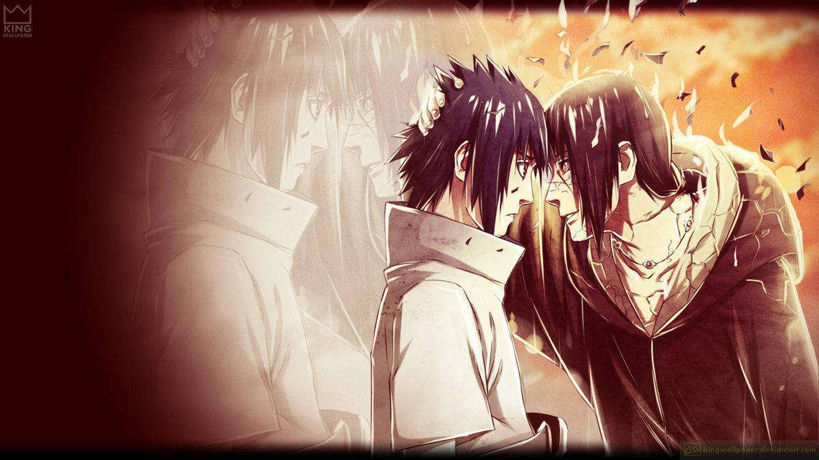 Görsel Naruto Itachi ve Sasuke Bir Anı Paylaşıyor Duvar Kağıdı