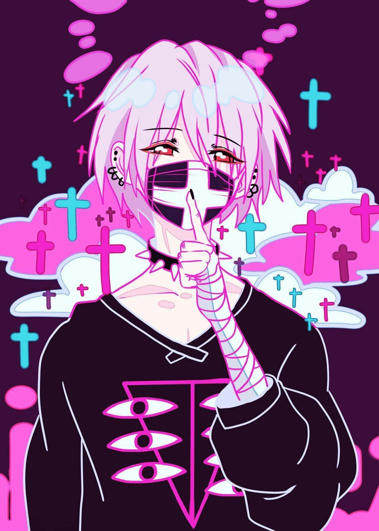 Gotik Pastel Anime Çocuk Duvar Kağıdı
