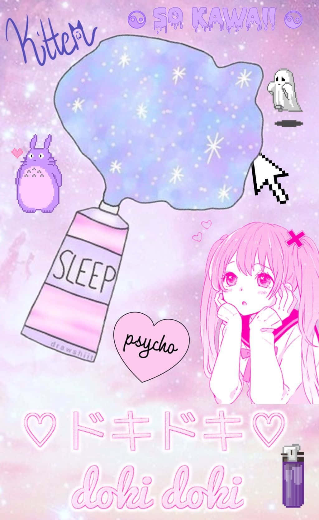 Gotik Pastel Kawaii Duvar Kağıdı