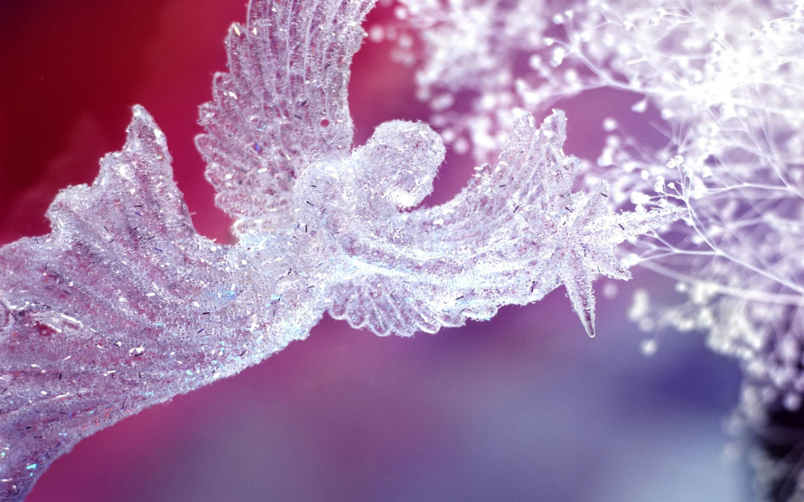 Göz Kamaştıran Kristal Noel Meleği Duvar Kağıdı
