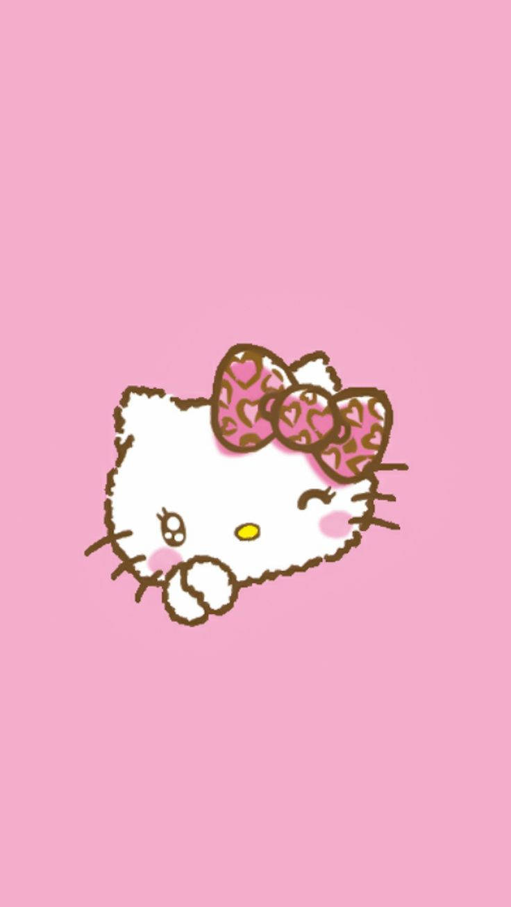 Göz Kırpan Hello Kitty Estetiği Duvar Kağıdı