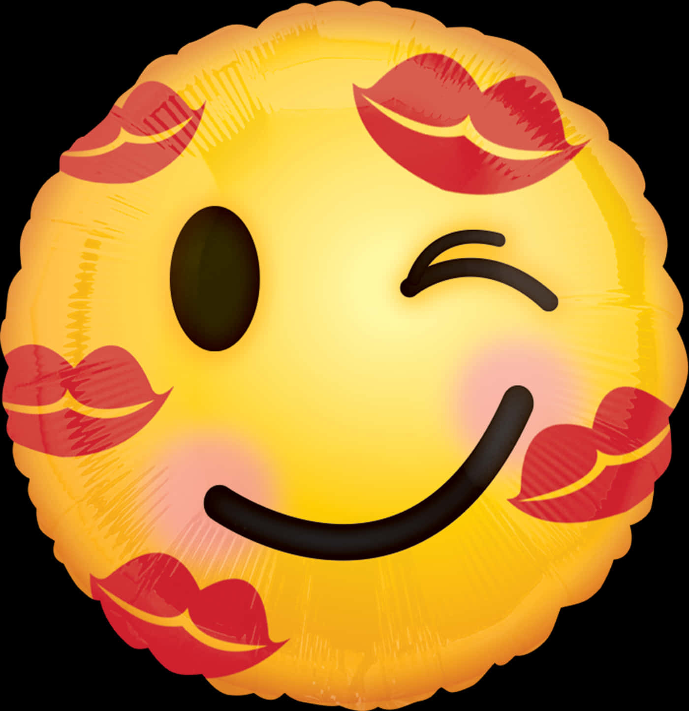 Göz Kırpan Öpücük Emojisi Balonu Duvar Kağıdı