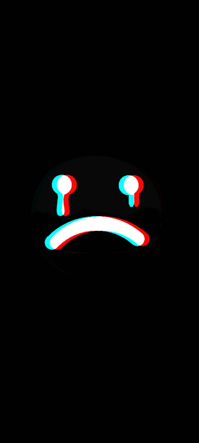 Gözyaşlı Üzgün Emoji Yüzü Duvar Kağıdı