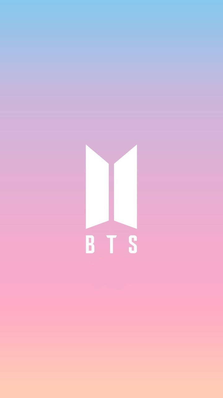 Gradyan Pembe BTS Logosu Duvar Kağıdı