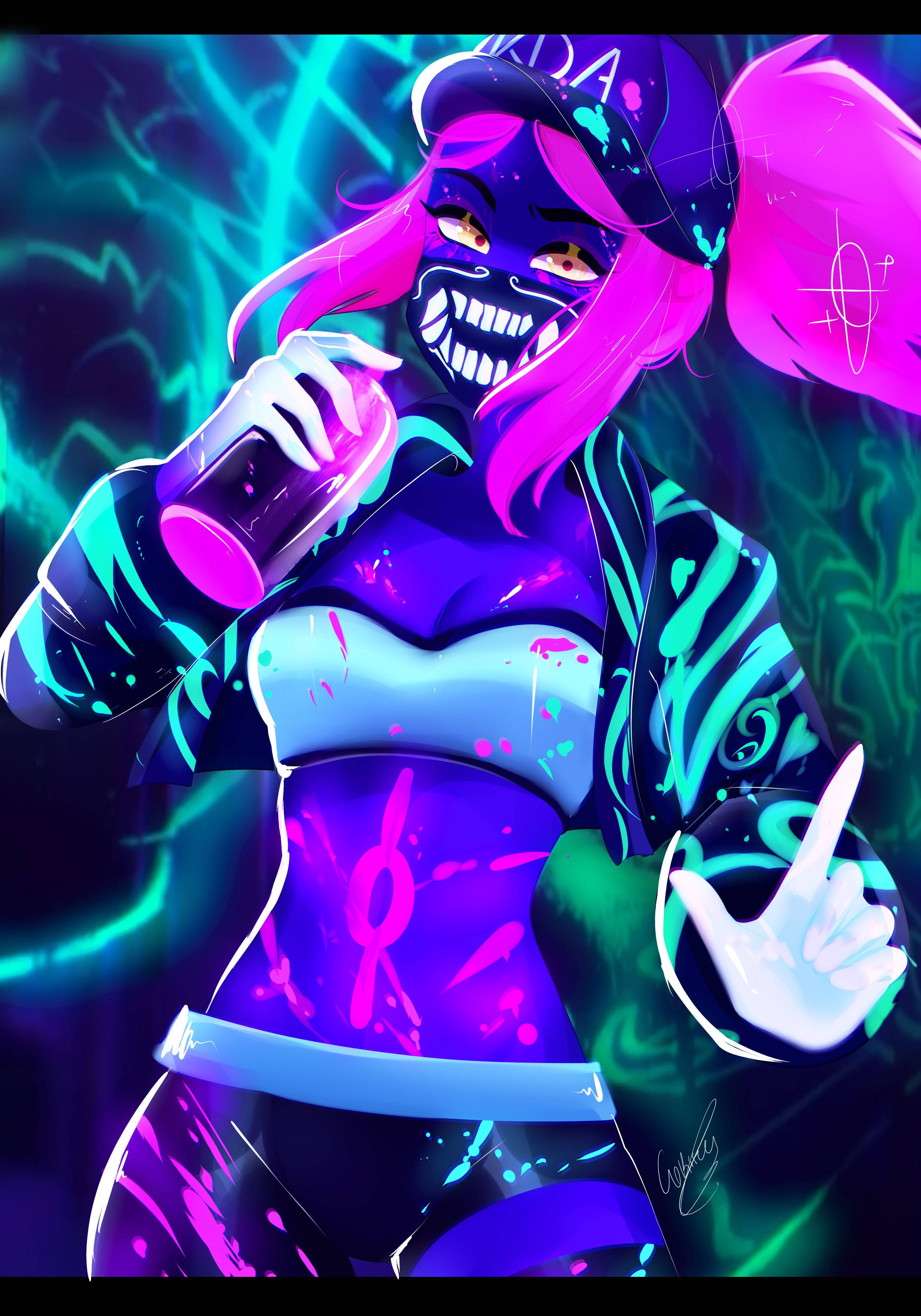 Grafik Sanat LoL KDA Akali Duvar Kağıdı