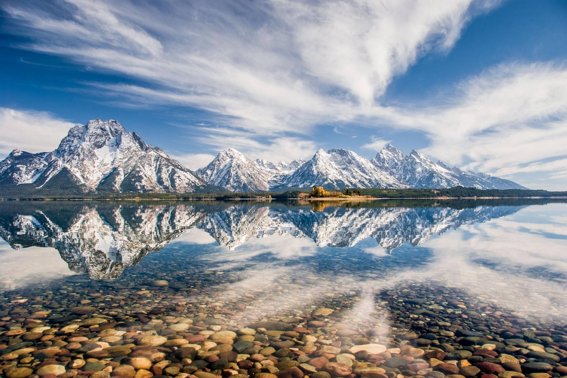 Grand Teton Milli Parkı Yansıması Duvar Kağıdı